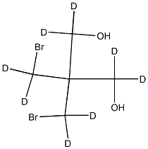 2,2-bis[bromo(dideuterio)methyl]-1,1,3,3-tetradeuteriopropane-1,3-diol Struktur