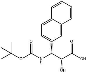 N-(Tert-Butoxy)Carbonyl (2R,3R)-3-Amino-2-hydroxy-3-naphthalen-2-ylpropionic acid Struktur