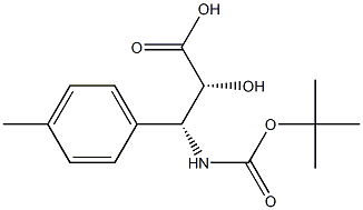 N-(Tert-Butoxy)Carbonyl (2R,3R)-3-Amino-2-hydroxy-3-(4-methyl-phenyl)propionic acid Struktur