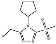 5-(chloromethyl)-1-cyclopentyl-2-methanesulfonyl-1H-imidazole Struktur