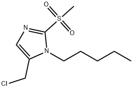 5-(chloromethyl)-2-methanesulfonyl-1-pentyl-1H-imidazole Struktur