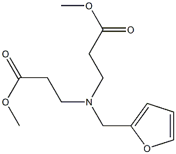 methyl 3-[(furan-2-ylmethyl)(3-methoxy-3-oxopropyl)amino]propanoate Struktur