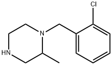 1-[(2-chlorophenyl)methyl]-2-methylpiperazine Struktur