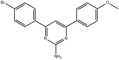 4-(4-bromophenyl)-6-(4-methoxyphenyl)pyrimidin-2-amine Struktur