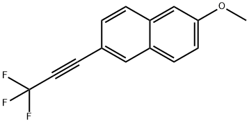 2-METHOXY-6-(3,3,3-TRIFLUOROPROP-1-YN-1-YL)NAPHTHALENE Struktur