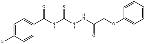 4-chloro-N-{[2-(phenoxyacetyl)hydrazino]carbonothioyl}benzamide Struktur