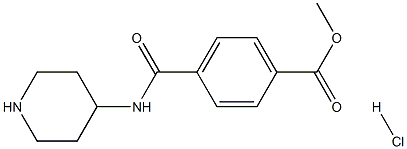 Methyl 4-(piperidin-4-ylcarbamoyl)benzoate hydrochloride Struktur