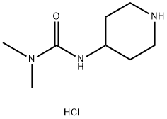 1,1-Dimethyl-3-(piperidin-4-yl)urea hydrochloride Struktur