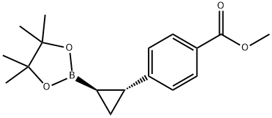 methyl 4-(2-(4,4,5,5-tetramethyl-1,3,2-dioxaborolan-2-yl)cyclopropyl)benzoate Struktur