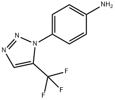 4-[5-(trifluoromethyl)-1H-1,2,3-triazol-1-yl]aniline Struktur