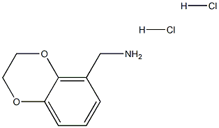 (2,3-Dihydrobenzo[b][1,4]dioxin-5-yl)methanamine dihydrochloride Struktur