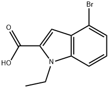 4-bromo-1-ethyl-1H-indole-2-carboxylic acid Struktur