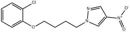 1-[4-(2-chlorophenoxy)butyl]-4-nitro-1H-pyrazole Struktur