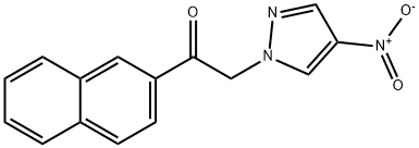 1-(naphthalen-2-yl)-2-(4-nitro-1H-pyrazol-1-yl)ethan-1-one Struktur