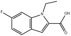 1-ethyl-6-fluoro-1H-indole-2-carboxylic acid Struktur