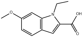 1-ethyl-6-methoxy-1H-indole-2-carboxylic acid Struktur