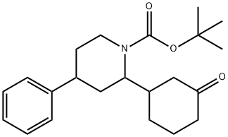 TERT-BUTYL 2-(3-OXOCYCLOHEXYL)-4-PHENYLPIPERIDINE-1-CARBOXYLATE Struktur