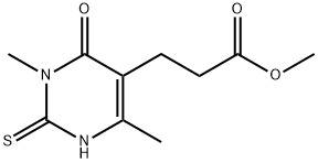 methyl 3-(3,6-dimethyl-4-oxo-2-thioxo-1,2,3,4-tetrahydropyrimidin-5-yl)propanoate Struktur