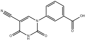 3-(5-Cyano-2,4-dioxo-3,4-dihydro-2H-pyrimidin-1-yl)-benzoic acid Struktur