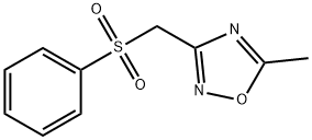 3-Benzenesulfonylmethyl-5-methyl-[1,2,4]oxadiazole Struktur