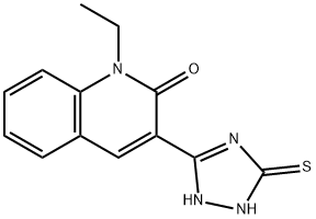 1-Ethyl-3-(5-mercapto-1H-[1,2,4]triazol-3-yl)-1H-quinolin-2-one Struktur