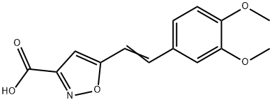 5-[2-(3,4-Dimethoxy-phenyl)-vinyl]-isoxazole-3-carboxylic acid Struktur