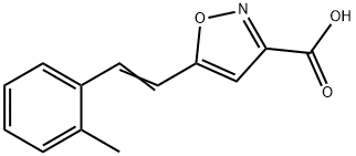 5-(2-o-Tolyl-vinyl)-isoxazole-3-carboxylic acid Struktur