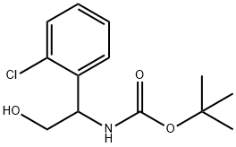 [1-(2-Chloro-phenyl)-2-hydroxy-ethyl]-carbamic acid tert-butyl ester Struktur