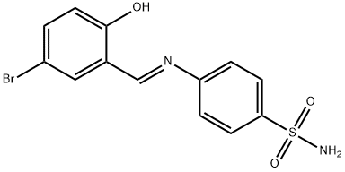 (E)-4-((5-bromo-2-hydroxybenzylidene)amino)benzenesulfonamide Struktur