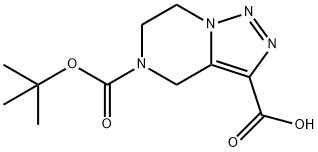 5-(Tert-Butoxycarbonyl)-4,5,6,7-Tetrahydro-[1,2,3]Triazolo[1,5-A]Pyrazine-3-Carboxylic Acid Struktur