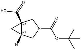 Cis-3-(Tert-Butoxycarbonyl)-3-Azabicyclo[3.1.0]Hexane-1-Carboxylic Acid Struktur