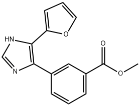 methyl 3-[5-(furan-2-yl)-1H-imidazol-4-yl]benzoate Struktur