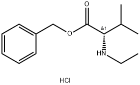 L-Valine, N-ethyl-, phenylmethyl ester hydrochloride Struktur