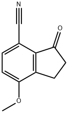 7-methoxy-3-oxo-2,3-dihydro-1H-indene-4-carbonitrile Struktur