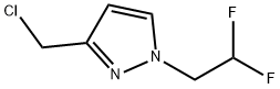 3-(chloromethyl)-1-(2,2-difluoroethyl)-1H-pyrazole Struktur