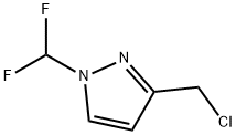 3-(Chloromethyl)-1-(difluoromethyl)pyrazole Struktur