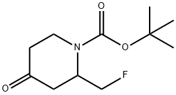 tert-Butyl 2-(fluoromethyl)-4-oxopiperidine-1-carboxylate Struktur