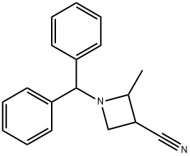 1-(diphenylmethyl)-2-methylazetidine-3-carbonitrile Struktur