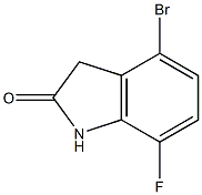 4-Bromo-7-fluoroindolin-2-one Struktur