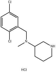 N-(2,5-DICHLOROBENZYL)-N-METHYLPIPERIDIN-3-AMINE HYDROCHLORIDE Struktur