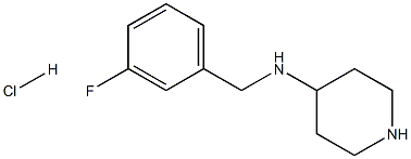 N-(3-FLUOROBENZYL)PIPERIDIN-4-AMINE HYDROCHLORIDE Struktur