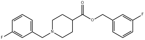 3-FLUOROBENZYL 1-(3-FLUOROBENZYL)PIPERIDINE-4-CARBOXYLATE Struktur