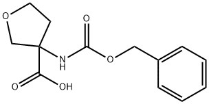 3-{[(benzyloxy)carbonyl]amino}oxolane-3-carboxylic acid Struktur