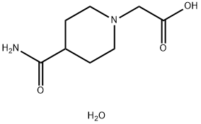 [4-(aminocarbonyl)-1-piperidinyl]acetic acid hydrate Struktur