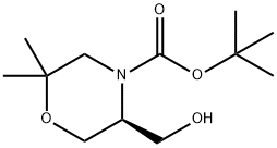 (S)-4-BOC-5-HYDROXYMETHYL-2,2-DIMETHYL-MORPHOLINE Struktur