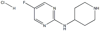 5-fluoro-N-piperidin-4-ylpyrimidin-2-amine:hydrochloride Struktur