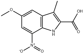 5-METHOXY-3-METHYL-7-NITRO-1H-INDOLE-2-CARBOXYLIC ACID Struktur