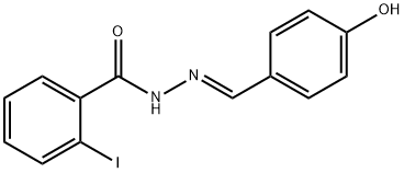 N'-(4-hydroxybenzylidene)-2-iodobenzohydrazide Struktur