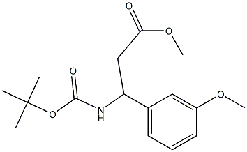 DL-3-(Boc-amino)-3-(3-methoxyphenyl)propionic acid methyl ester Struktur