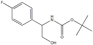 tert-butyl N-[1-(4-fluorophenyl)-2-hydroxyethyl]carbamate Struktur